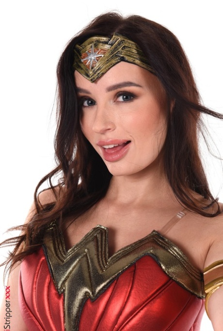 Sexy brunette Milena Ray models cosplay attire before masturbating 74224432